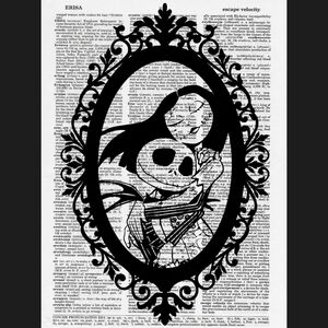 Nightmare Before Christmas Jack Sally Art Print